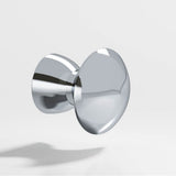 Colonial Bronze - 1'' diameter Round Cabinet Knob hand finished in Polished Chrome - Polished Chrome