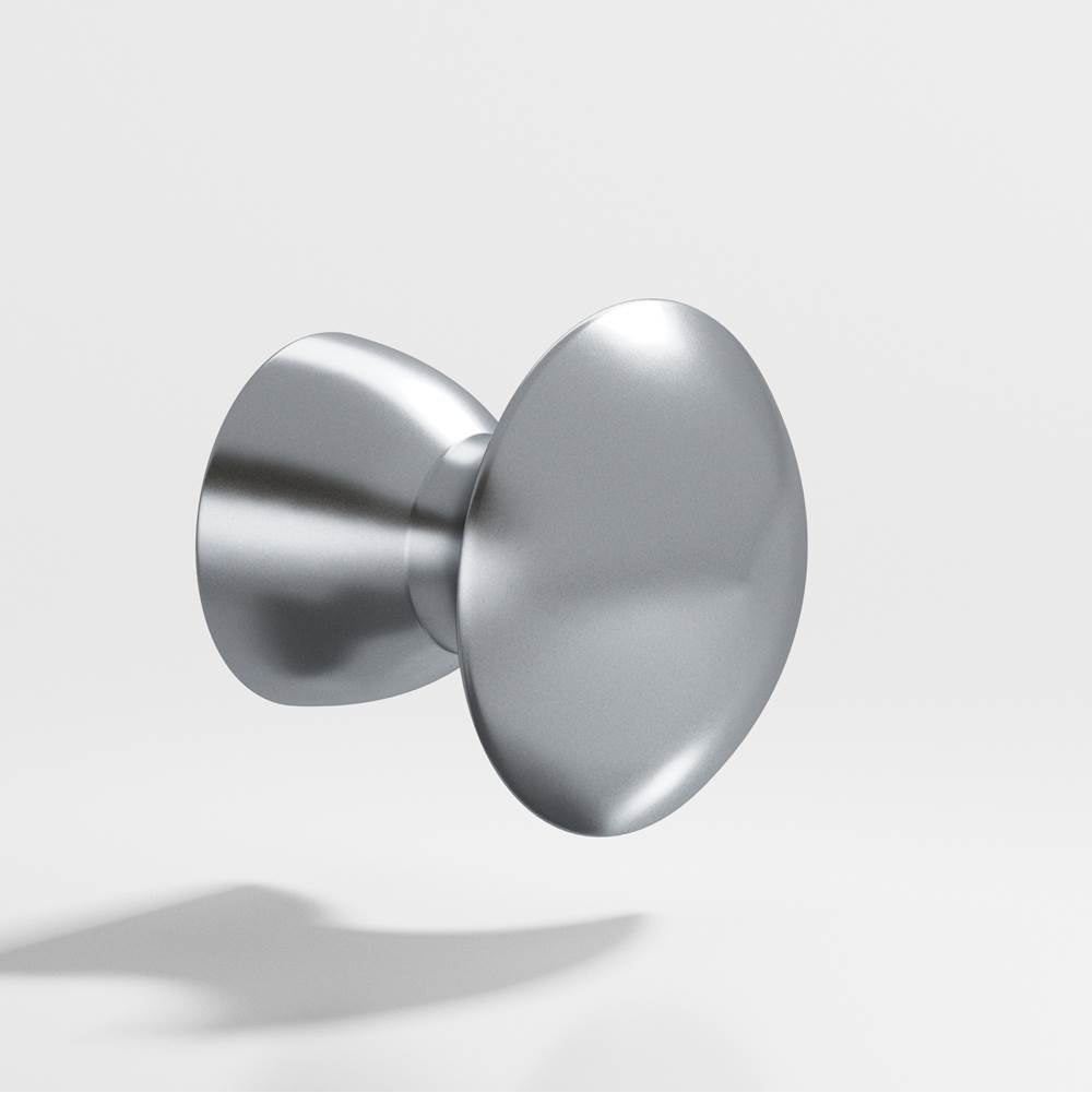 Colonial Bronze - 1'' diameter Round Cabinet Knob hand finished in Satin Chrome - Satin Chrome
