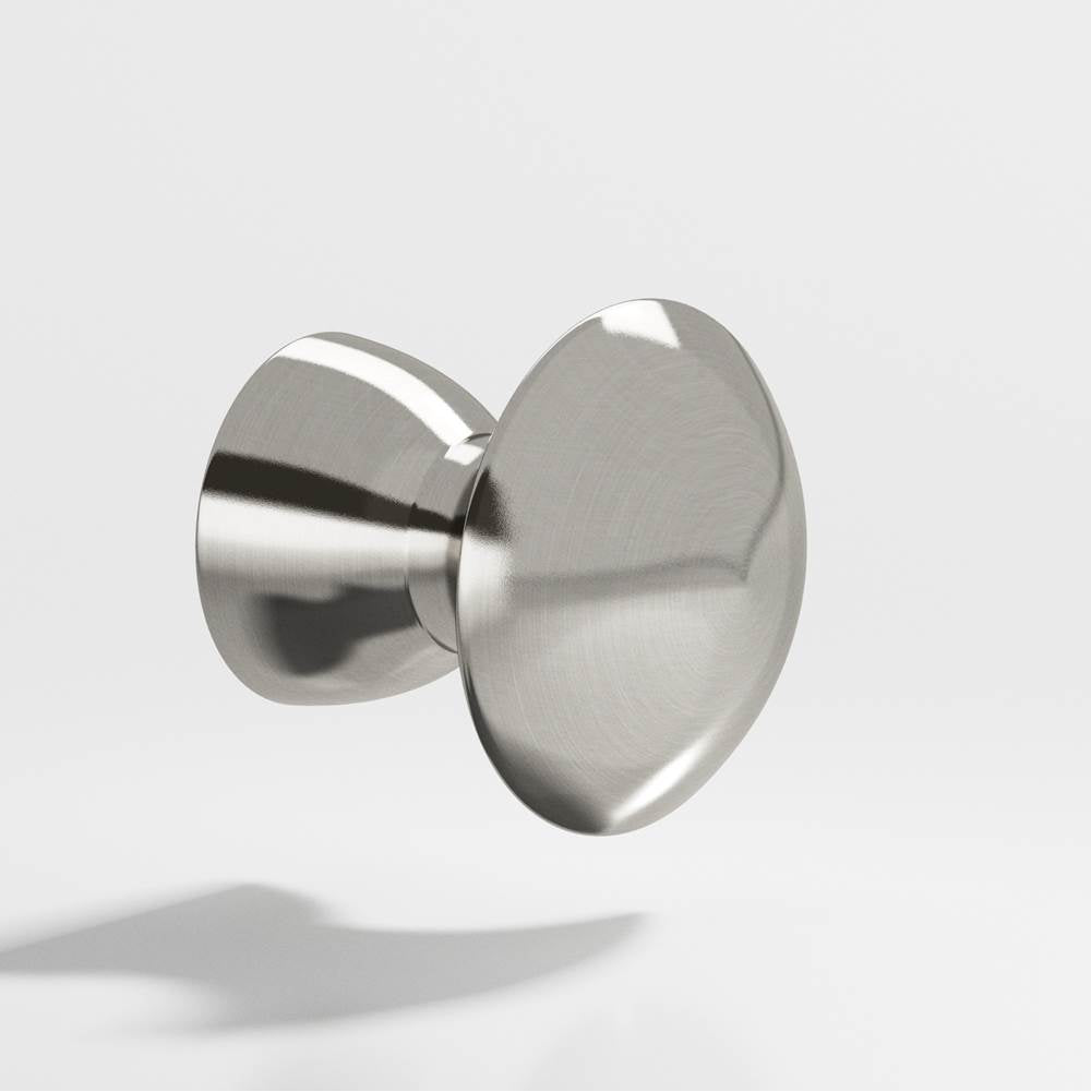 Colonial Bronze - 1'' diameter Round Cabinet Knob hand finished in Nickel Stainless - Nickel Stainless