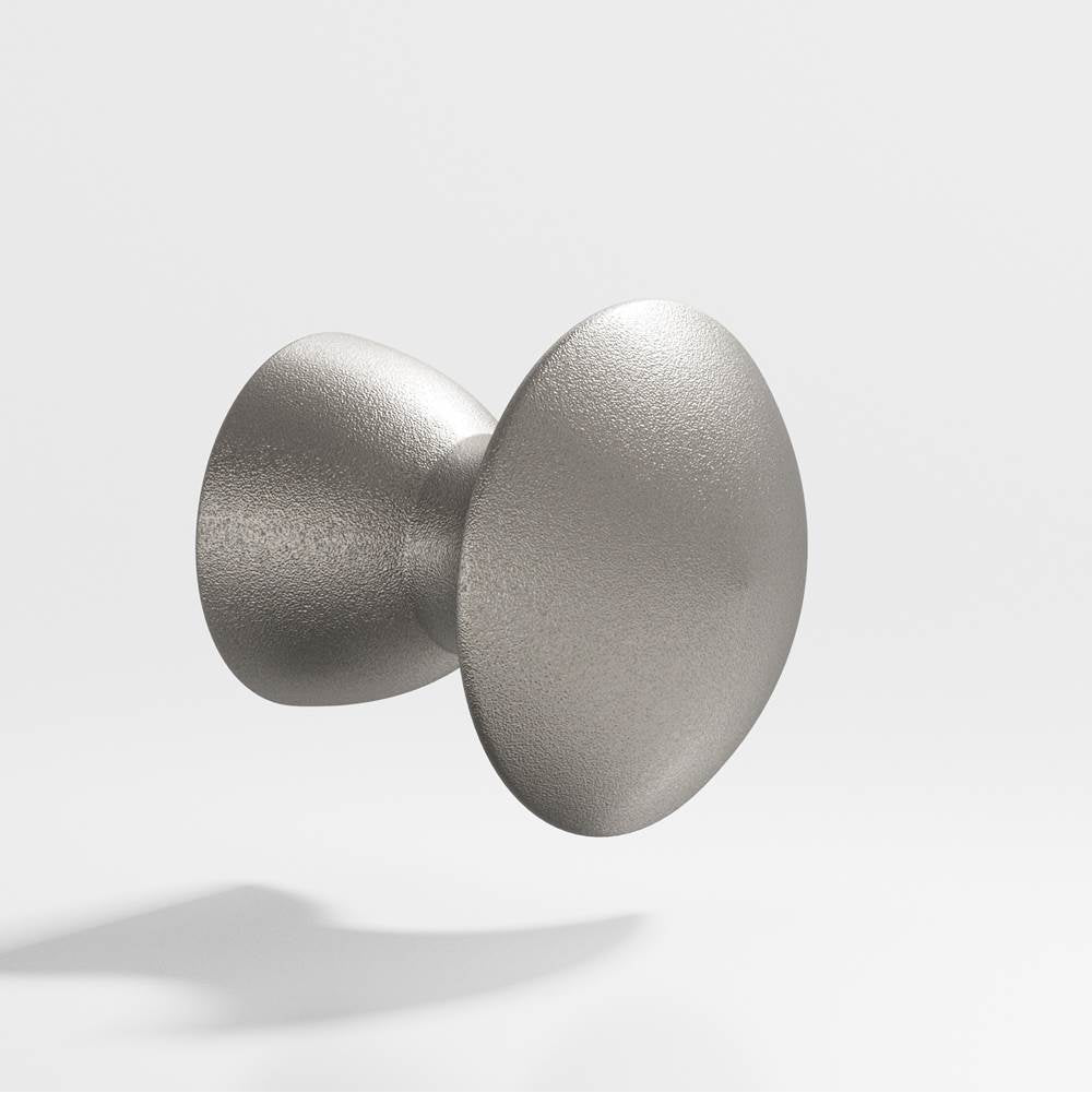 Colonial Bronze - 1'' diameter Round Cabinet Knob hand finished in Frost Nickel - Frost Nickel