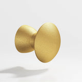 Colonial Bronze - 0.75'' diameter Round Cabinet Knob hand finished in Frost Brass - Frost Brass