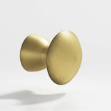 Colonial Bronze - 1.25'' diameter Round Cabinet Knob, Back-to-Back Shower Door Knob Kit hand finished in Matte Antique Satin Brass - Matte Antique Satin Brass