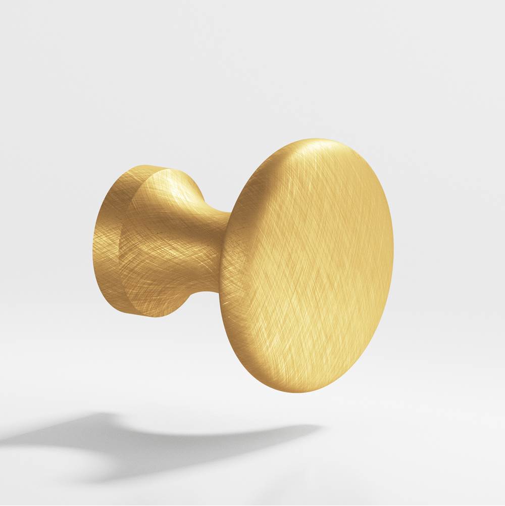 Colonial Bronze - 0.875'' diameter Round Cabinet Knob hand finished in Weathered Brass - Weathered Brass