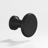 Colonial Bronze - 1.125'' diameter Round Cabinet Knob hand finished in Matte Satin Black - Matte Satin Black