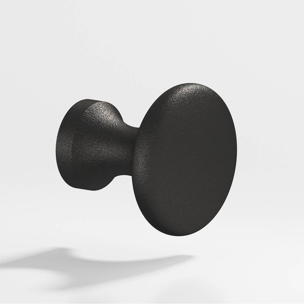 Colonial Bronze - 1.125'' diameter Round Cabinet Knob hand finished in Frost Black - Frost Black