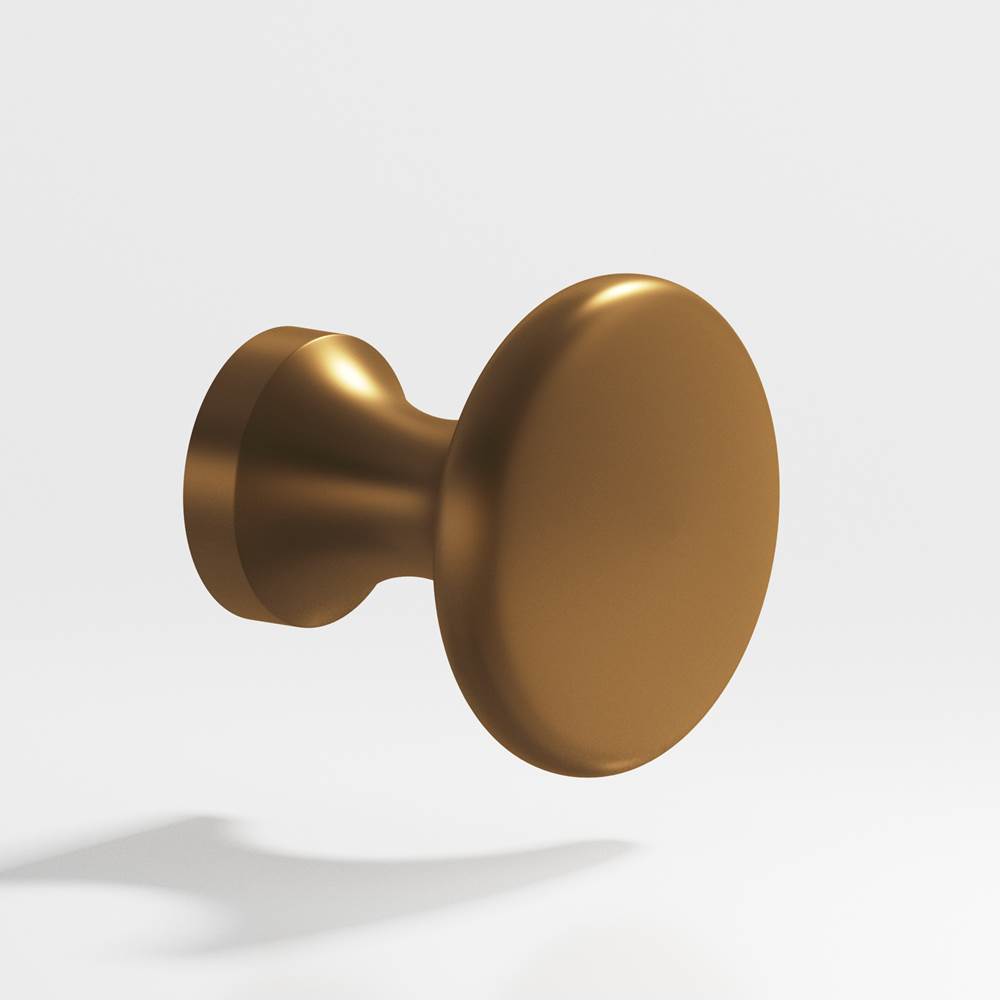 Colonial Bronze - 0.875'' diameter Round Cabinet Knob hand finished in Matte Light Statuary Bronze - Matte Light Statuary Bronze