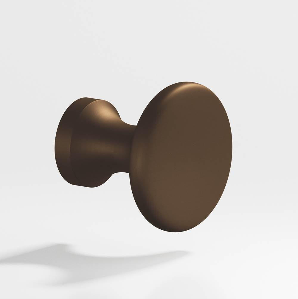 Colonial Bronze - 0.875'' diameter Round Cabinet Knob hand finished in Matte Oil Rubbed Bronze - Matte Oil Rubbed Bronze