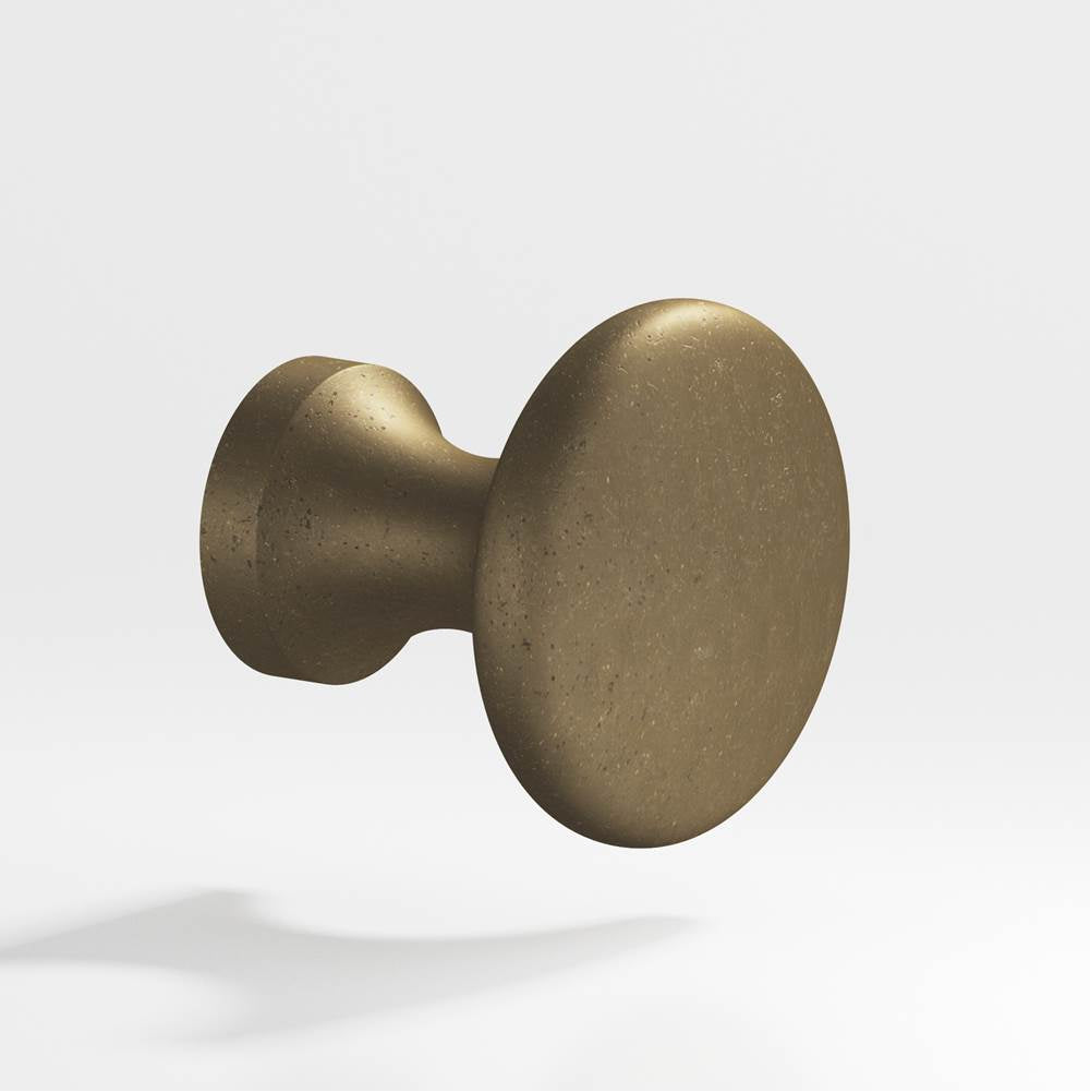 Colonial Bronze - 1.125'' diameter Round Cabinet Knob hand finished in Distressed Oil Rubbed Bronze - Distressed Oil Rubbed Bronze