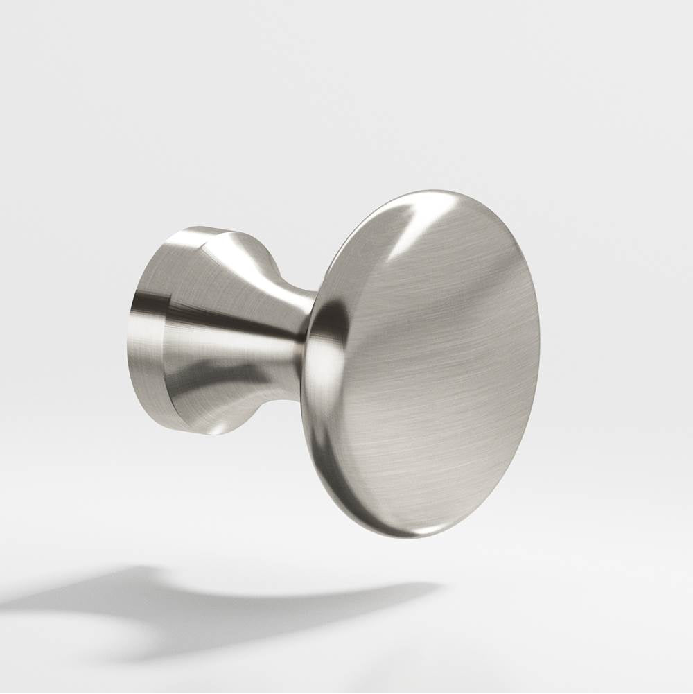 Colonial Bronze - 1.125'' diameter Round Cabinet Knob hand finished in Satin Nickel - Satin Nickel