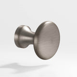 Colonial Bronze - 0.875'' diameter Round Cabinet Knob hand finished in Pewter - Pewter