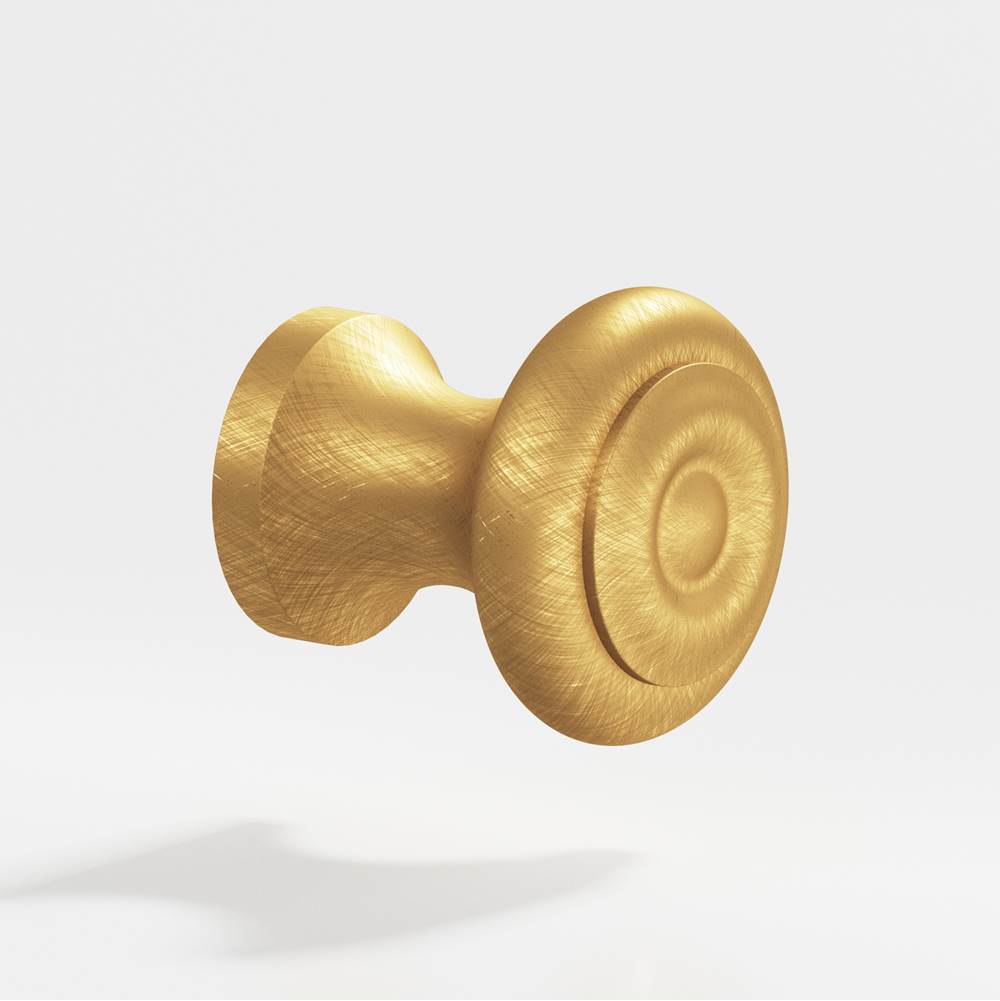Colonial Bronze - 0.625'' diameter Round Cabinet Knob hand finished in Weathered Brass - Weathered Brass