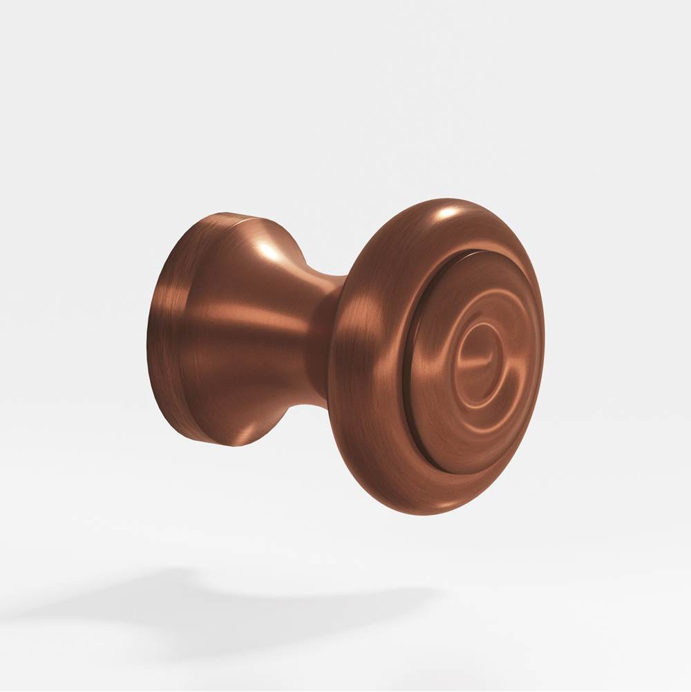 Colonial Bronze - 0.625'' diameter Round Cabinet Knob hand finished in Matte Antique Copper - Matte Antique Copper
