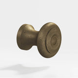 Colonial Bronze - 0.625'' diameter Round Cabinet Knob hand finished in Distressed Oil Rubbed Bronze - Distressed Oil Rubbed Bronze