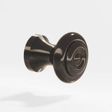 Colonial Bronze - 0.625'' diameter Round Cabinet Knob hand finished in Dark Statuary Bronze - Dark Statuary Bronze