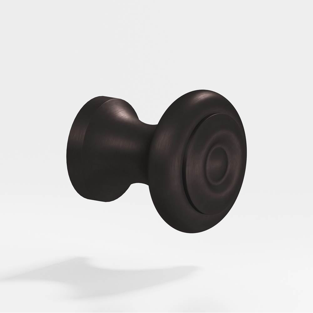 Colonial Bronze - 0.625'' diameter Round Cabinet Knob hand finished in Matte Dark Statuary Bronze - Matte Dark Statuary Bronze