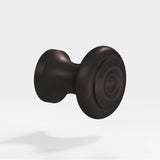 Colonial Bronze - 0.625'' diameter Round Cabinet Knob hand finished in Matte Dark Statuary Bronze - Matte Dark Statuary Bronze