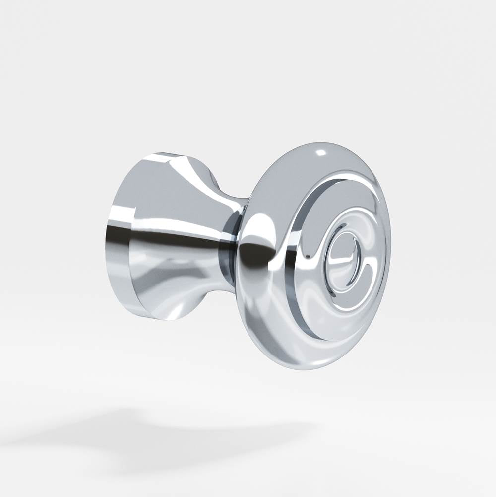 Colonial Bronze - 0.625'' diameter Round Cabinet Knob hand finished in Polished Chrome - Polished Chrome