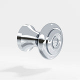 Colonial Bronze - 1.125'' diameter Round Cabinet Knob hand finished in Polished Chrome - Polished Chrome