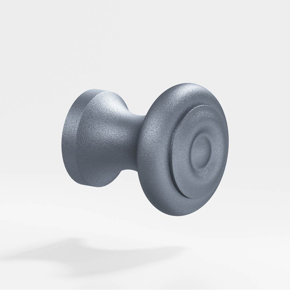 Colonial Bronze - 0.875'' diameter Round Cabinet Knob hand finished in Frost Chrome - Frost Chrome