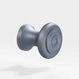 Colonial Bronze - 0.625'' diameter Round Cabinet Knob hand finished in Frost Chrome - Frost Chrome