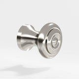 Colonial Bronze - 1.5'' diameter Round Cabinet Knob, Back-to-Back Shower Door Knob Kit hand finished in Satin Nickel - Satin Nickel