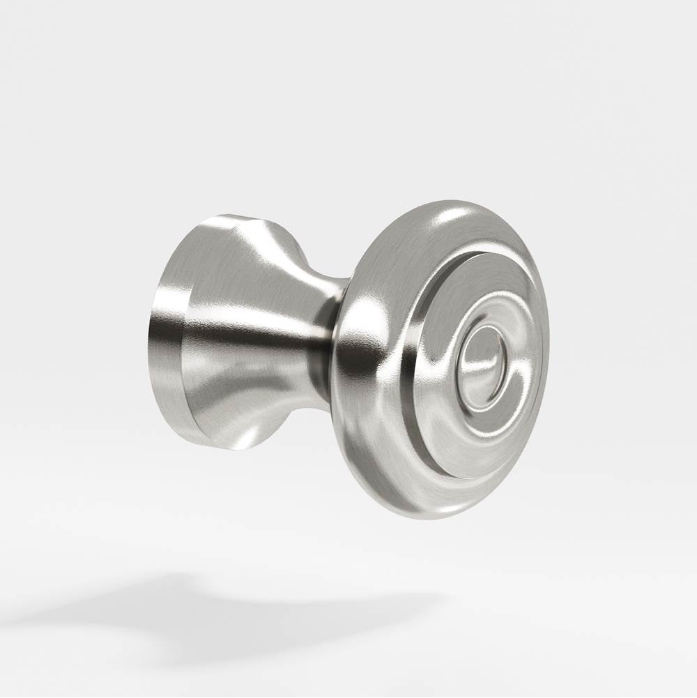 Colonial Bronze - 0.875'' diameter Round Cabinet Knob hand finished in Nickel Stainless - Nickel Stainless