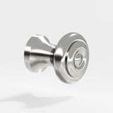 Colonial Bronze - 0.625'' diameter Round Cabinet Knob hand finished in Nickel Stainless - Nickel Stainless