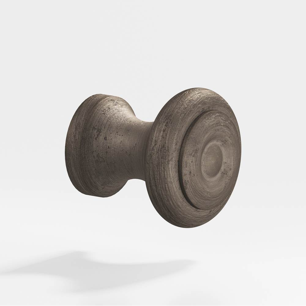 Colonial Bronze - 0.875'' diameter Round Cabinet Knob hand finished in Distressed Pewter - Distressed Pewter