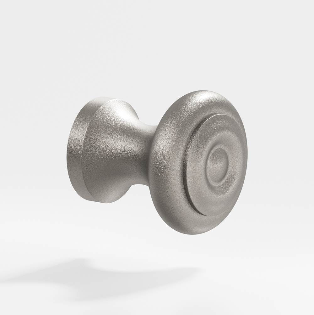 Colonial Bronze - 0.625'' diameter Round Cabinet Knob hand finished in Frost Nickel - Frost Nickel