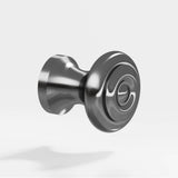 Colonial Bronze - 1.5'' diameter Round Cabinet Knob, Back-to-Back Shower Door Knob Kit hand finished in Graphite - Graphite