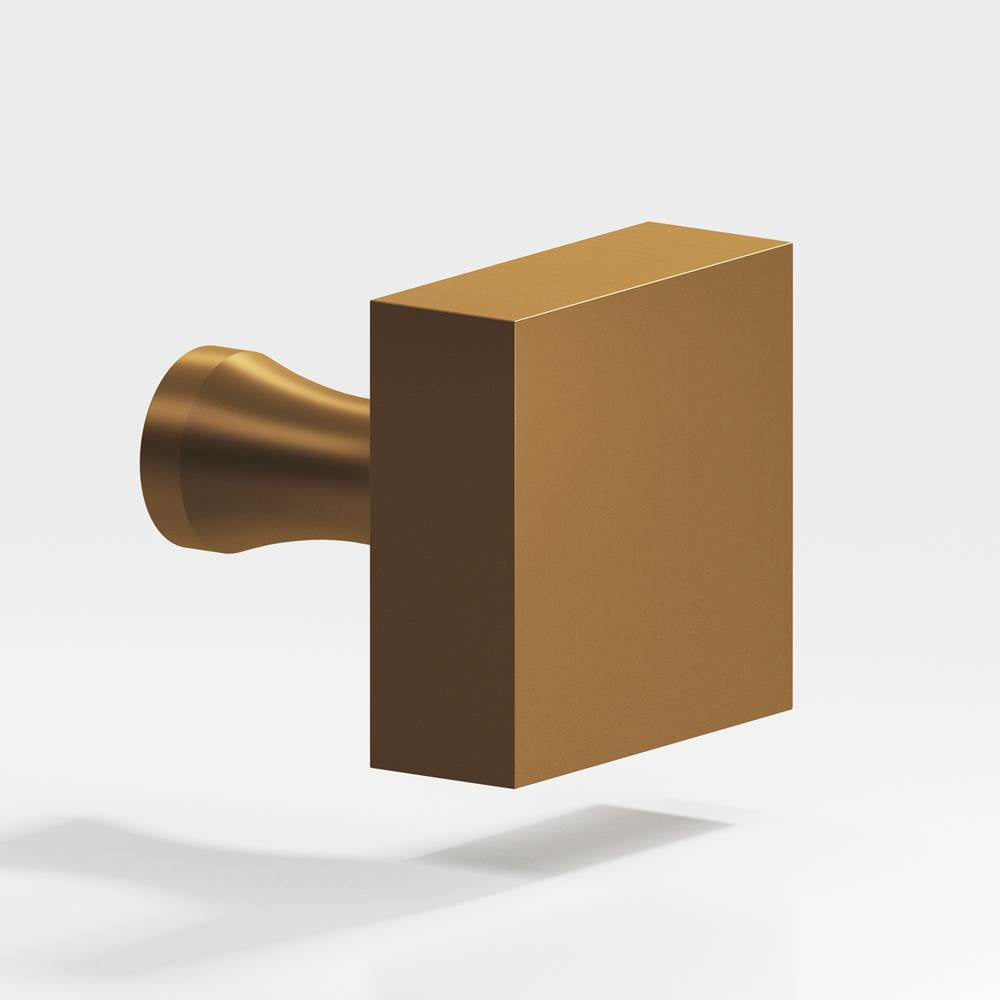 Colonial Bronze - 1.25'' Square Cabinet Knob with flared post hand finished in Matte Light Statuary Bronze - Matte Light Statuary Bronze