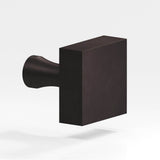 Colonial Bronze - 1.25'' Square Cabinet Knob with flared post hand finished in Matte Dark Statuary Bronze - Matte Dark Statuary Bronze
