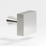 Colonial Bronze - 1.25'' Square Cabinet Knob with flared post hand finished in Polished Nickel - Polished Nickel