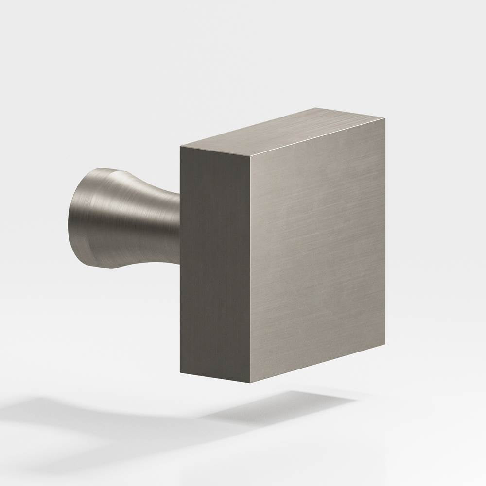 Colonial Bronze - 1.25'' Square Cabinet Knob with flared post hand finished in Matte Pewter - Matte Pewter