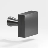 Colonial Bronze - 1'' Square Cabinet Knob with flared post hand finished in Graphite - Graphite