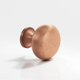 Colonial Bronze - 1.125'' diameter Round Cabinet Knob, Back-to-Back Shower Door Knob Kit hand finished in Distressed Antique Copper - Distressed Antique Copper
