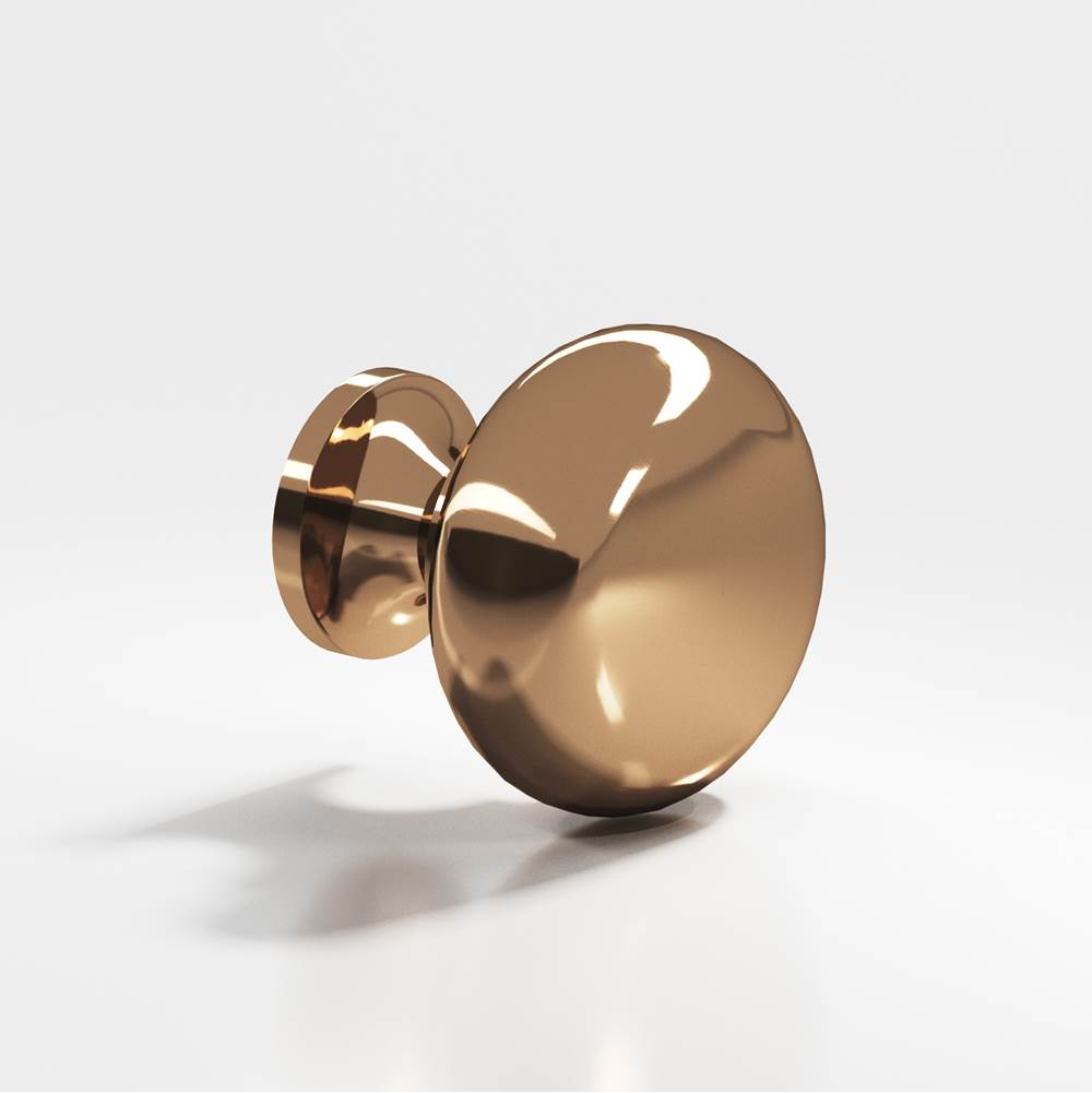 Colonial Bronze - 1.125'' diameter Round Cabinet Knob, Back-to-Back Shower Door Knob Kit hand finished in Polished Bronze - Polished Bronze