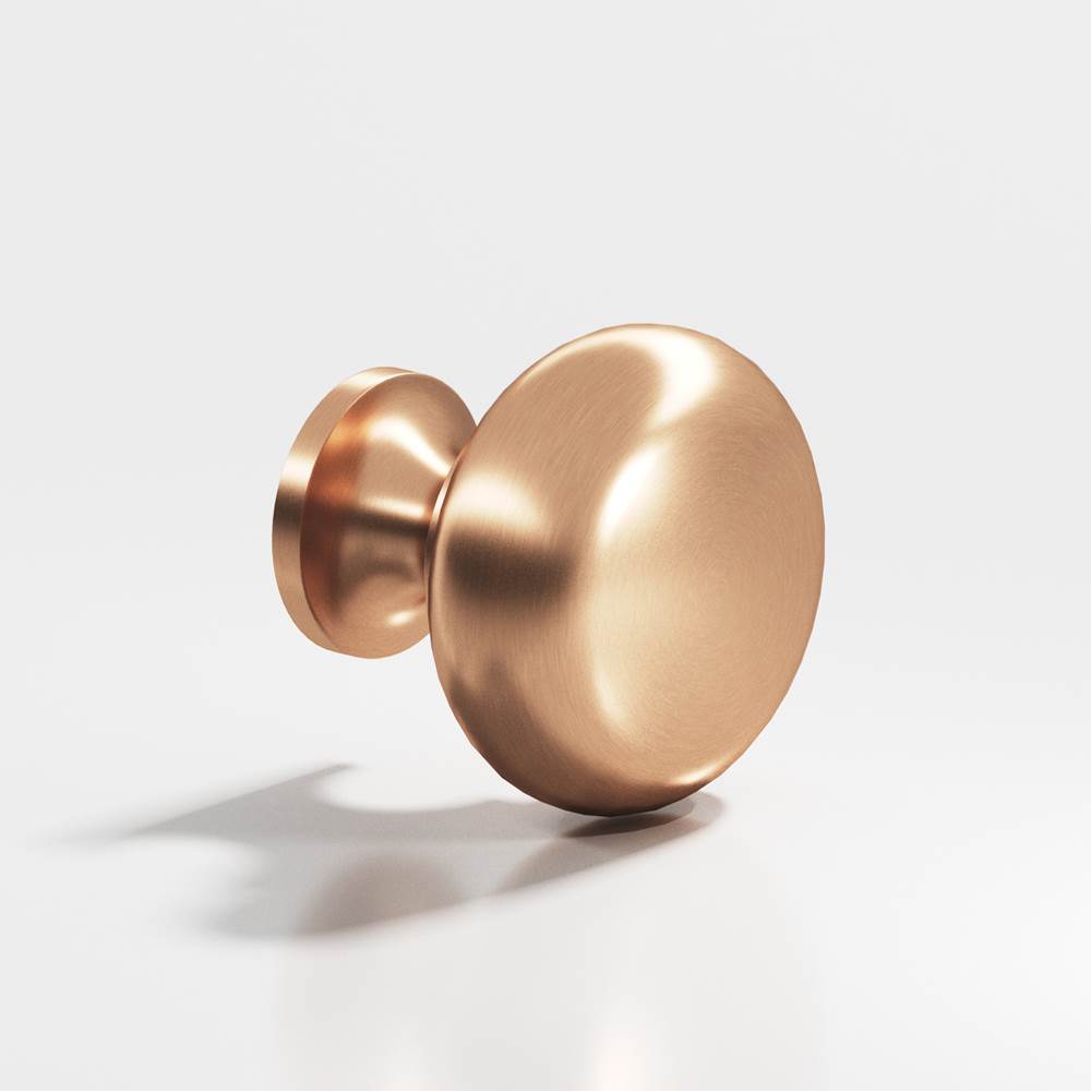Colonial Bronze - 1.125'' diameter Round Cabinet Knob, Back-to-Back Shower Door Knob Kit hand finished in Satin Bronze - Satin Bronze