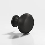 Colonial Bronze - 0.75'' diameter Round Cabinet Knob hand finished in Frost Black - Frost Black