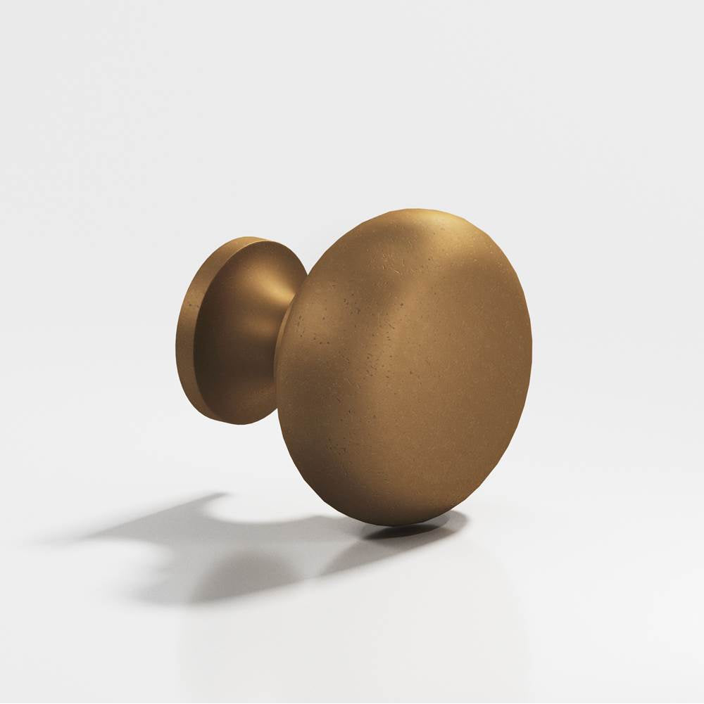 Colonial Bronze - 1.125'' diameter Round Cabinet Knob, Back-to-Back Shower Door Knob Kit hand finished in Distressed Light Statuary Bronze - Distressed Light Statuary Bronze