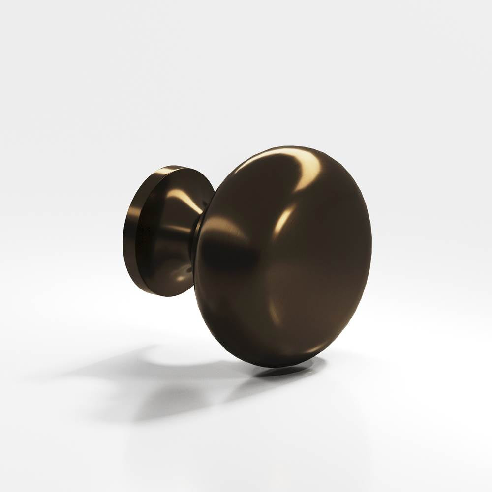 Colonial Bronze - 0.75'' diameter Round Cabinet Knob hand finished in Oil Rubbed Bronze - Oil Rubbed Bronze