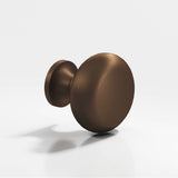 Colonial Bronze - 1.125'' diameter Round Cabinet Knob, Back-to-Back Shower Door Knob Kit hand finished in Matte Oil Rubbed Bronze - Matte Oil Rubbed Bronze