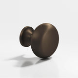 Colonial Bronze - 1.125'' diameter Round Cabinet Knob, Back-to-Back Shower Door Knob Kit hand finished in Heritage Bronze - Heritage Bronze