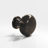 Colonial Bronze - 1.125'' diameter Round Cabinet Knob, Back-to-Back Shower Door Knob Kit hand finished in Dark Statuary Bronze - Dark Statuary Bronze