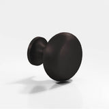 Colonial Bronze - 0.75'' diameter Round Cabinet Knob hand finished in Matte Dark Statuary Bronze - Matte Dark Statuary Bronze