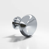 Colonial Bronze - 1.125'' diameter Round Cabinet Knob, Back-to-Back Shower Door Knob Kit hand finished in Polished Chrome - Polished Chrome
