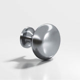 Colonial Bronze - 1'' diameter Round Cabinet Knob hand finished in Satin Chrome - Satin Chrome
