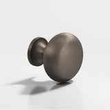 Colonial Bronze - 1.125'' diameter Round Cabinet Knob, Back-to-Back Shower Door Knob Kit hand finished in Distressed Pewter - Distressed Pewter