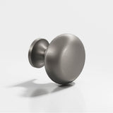 Colonial Bronze - 1.25'' diameter Round Cabinet Knob, Back-to-Back Shower Door Knob Kit hand finished in Frost Nickel - Frost Nickel