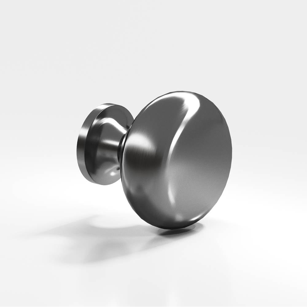Colonial Bronze - 1.125'' diameter Round Cabinet Knob, Back-to-Back Shower Door Knob Kit hand finished in Graphite - Graphite